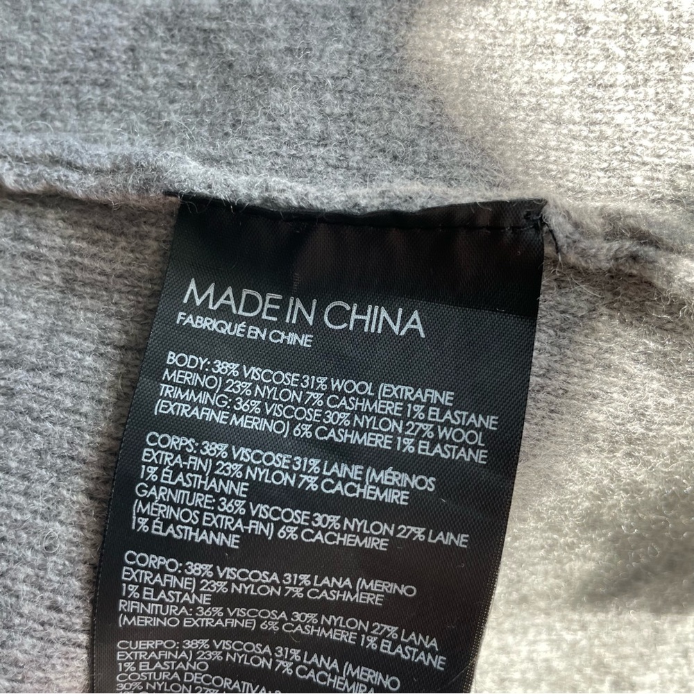 Club Monaco Delaynee Wool Cashmere Vest Gray Sleeveless Cardigan Women’s M/L - Picture 9 of 11